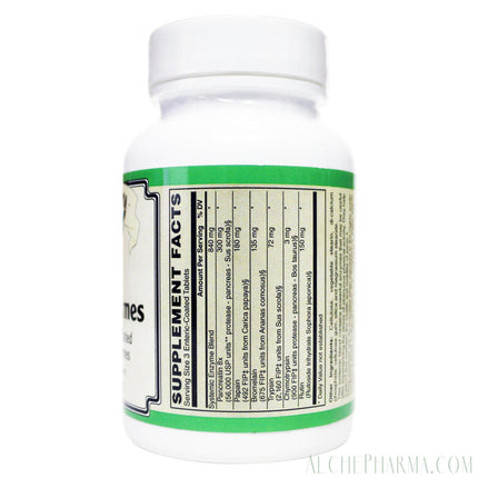 Ultra Proteo-Zimes™ - (USP) Highest commercial concentrations available of: Chymotrypsin, Trypsin, Pancreatin, Papain and Bromelain-enzymes-AlchePharma