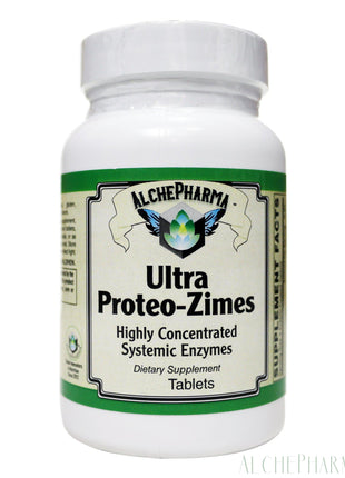 Ultra Proteo-Zimes™ - (USP) Highest commercial concentrations available of: Chymotrypsin, Trypsin, Pancreatin, Papain and Bromelain-enzymes-AlchePharma