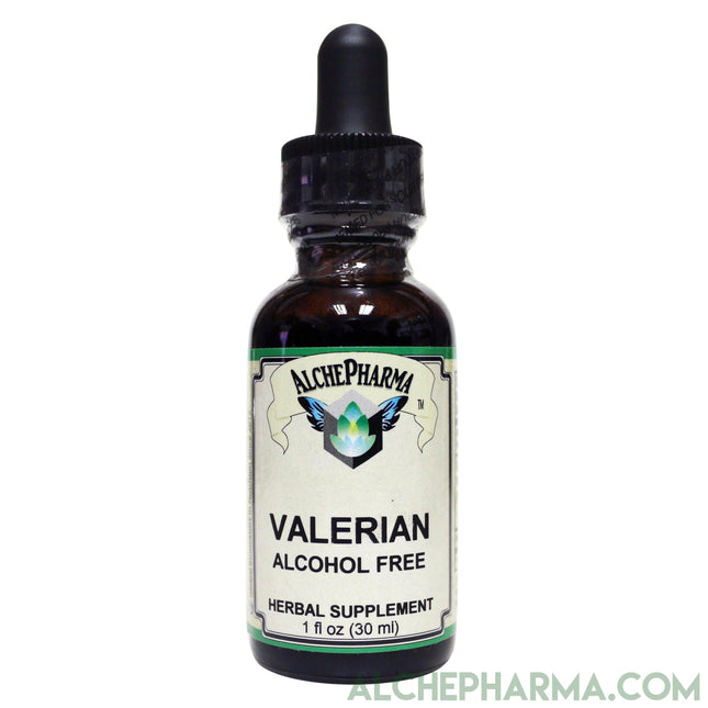 Valerian Root Tincture ( Organic Fresh and Dry, Alcohol Free) Valeriana officinalis-Herbs-AlchePharma