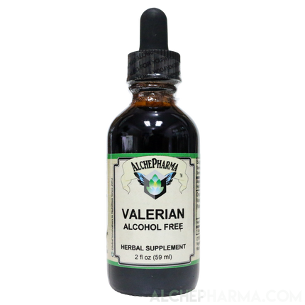 Valerian Root Tincture ( Organic Fresh and Dry, Alcohol Free) Valeriana officinalis-Herbs-AlchePharma