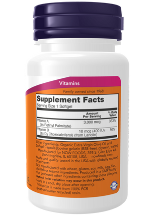 Vitamin A & D 10,000/400 IU Softgels-Vitamins-AlchePharma