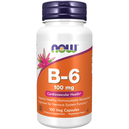 Vitamin B-6 100 mg Veg Capsules-Vitamins-AlchePharma