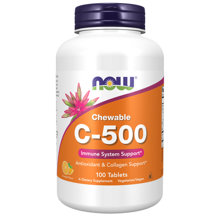 Vitamin C-500 Orange Chewable Tablets-Vitamins-AlchePharma