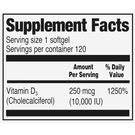 Vitamin D3 - 250 mcg/10,000 iu-Vitamin D-AlchePharma