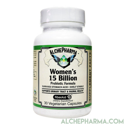 15 Billion Women's Probiotic • Formulated Specifically for Women • SURVIVES STOMACH ACID • Shelf Stable • Synbiotic-Vitamins & Supplements-AlchePharma