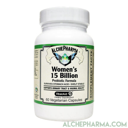 15 Billion Women's Probiotic • Formulated Specifically for Women • SURVIVES STOMACH ACID • Shelf Stable • Synbiotic-Vitamins & Supplements-AlchePharma