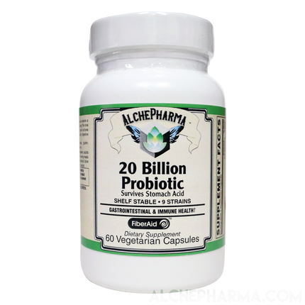 20 Billion Probiotic 9 Strains designed for daily maintenance and w/prebiotics-Vitamins & Supplements-AlchePharma