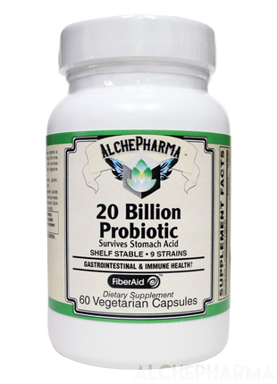 20 Billion Probiotic 9 Strains designed for daily maintenance and w/prebiotics-Vitamins & Supplements-AlchePharma
