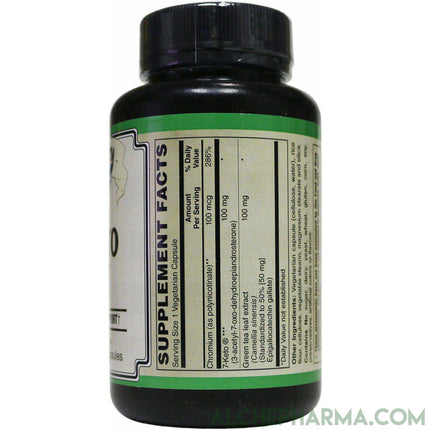 7-Keto Fit. 7-Keto ® (3-acetyl-7-oxo-dehydroepiandrosterone) / EGCG/ChromeMate® 30 Day Supply, 60 Vcaps - AlchePharma