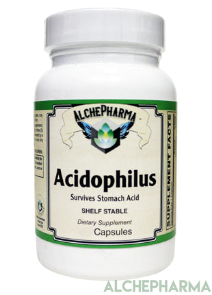 Acidophilus w/ Lactic Acid Producing strains L. acidophilus (La-14 ) and L. bulgaricus (La-64 ) 500 million viable cells per capsule-Probiotics-AlchePharma