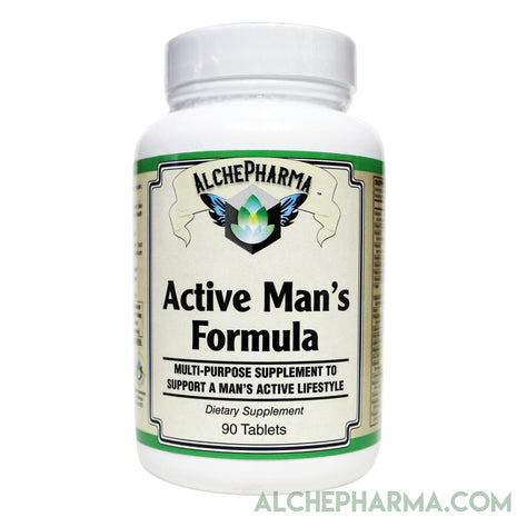 Active Man's Formula 💪- Formulation of Patented & Trademarked botanical extracts, multivitamins, multi-mineral to Support an Active Man's Lifestyle-Multi Vitamin-AlchePharma