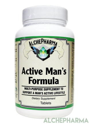Active Man's Formula 💪- Formulation of Patented & Trademarked botanical extracts, multivitamins, multi-mineral to Support an Active Man's Lifestyle-Multi Vitamin-AlchePharma