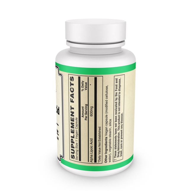 Alpha Lipoic Acid 600 mg 50:50 R and S forms-Anti-Oxidant-AlchePharma