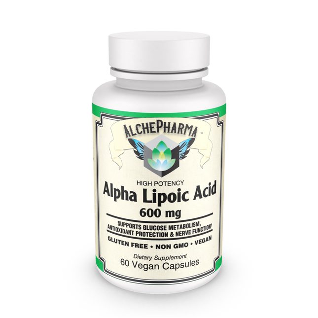 Alpha Lipoic Acid 600 mg 50:50 R and S forms-Anti-Oxidant-AlchePharma