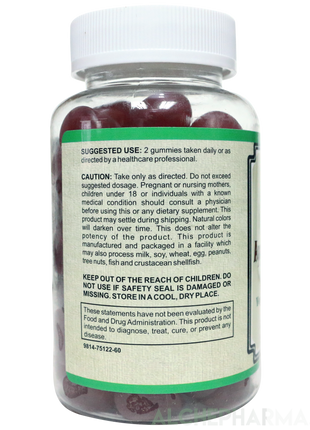 Apple Cider Vinegar Gummies ( Certified Organic, Vegan and Std. to 5% Acetic Acid )-Vitamins & Supplements-AlchePharma