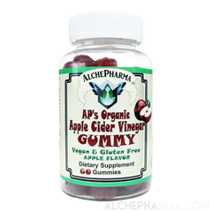 Apple Cider Vinegar Gummies ( Certified Organic, Vegan and Std. to 5% Acetic Acid )-Vitamins & Supplements-AlchePharma