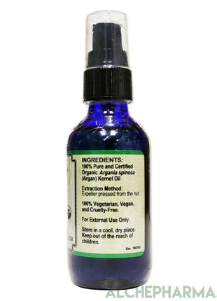 Argan Oil - USDA Certified Organic 100% pure ( Argania Spinosa ) 2 fl oz ( 59 ml )-Moisturizing-AlchePharma