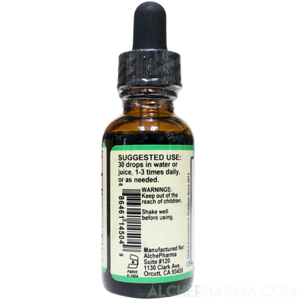 Artichoke Liquid Tincture ( Organic Artichoke Leaf ) 500 mg Equivalence per serving Parve K-1604-Herb Tincture-AlchePharma