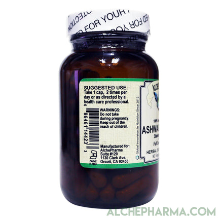 Ashwagandha Organic full spectrum root and Standardized extract mix Pure, Vegetarian, No Fillers-Ayurvedic-AlchePharma
