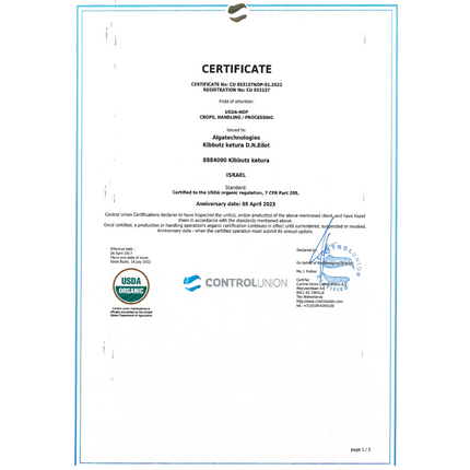 Astaxanthin 12mg AstaPure® USDA Organic Vegan Whole Food Haematococcus pluvialis-Vitamins & Supplements-AlchePharma