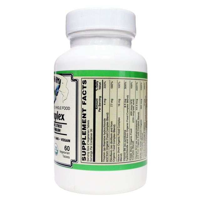 B-Complex Certified Organic Whole Food Vegan-Vitamins & Supplements-AlchePharma