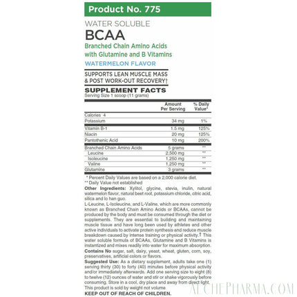 BCAA Powder 2L:1I:1V Ratio - Micronized water soluble professional blend-Fitness-AlchePharma