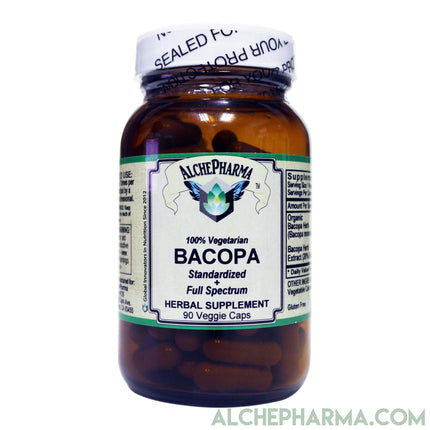 Bacopa contains Organic Full Spectrum w/ 20% Bacosides (90 Vcaps)-Ayurvedic-AlchePharma