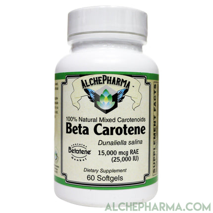 Beta Carotene Patented Betatene®, 100% Natural Mixed carotenoids (Dunaliella Salina) Micro Algae-Anti-Oxidant-AlchePharma