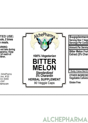 Bitter Melon- Standardized Extract to 5% Charantin (90 Veg Caps)-Herbs-AlchePharma