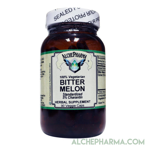 Bitter Melon- Standardized Extract to 5% Charantin (90 Veg Caps)-Herbs-AlchePharma