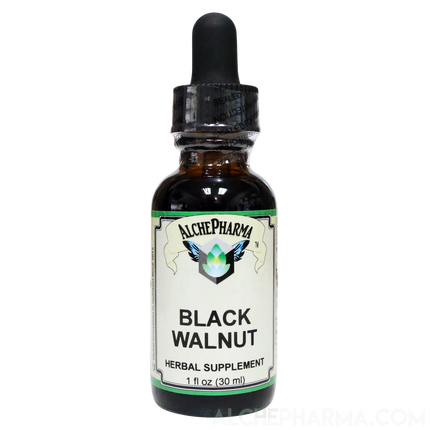 Black Walnut Tincture ( Juglans nigra ) Wild Harvested HSR 1:1 Parve K-1604-Herbal-AlchePharma