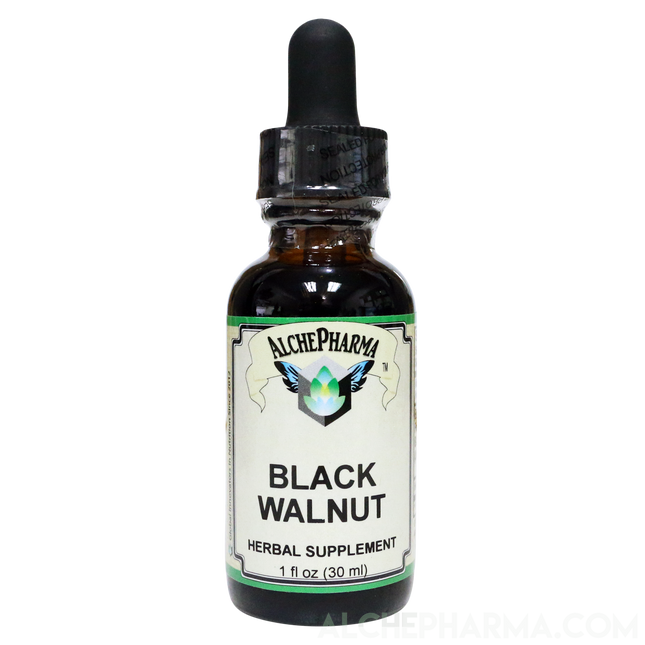 Black Walnut Tincture ( Juglans nigra ) Wild Harvested HSR 1:1 Parve K-1604-Herbal-AlchePharma