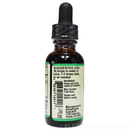 Black Walnut Tincture ( Juglans nigra ) Wild Harvested HSR 1:1 Parve K-1604-Herbal-AlchePharma