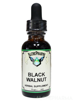 Black Walnut Tincture ( Juglans nigra ) Wild Harvested HSR 1:1 Parve K-1604-Herbal-AlchePharma
