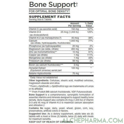 Bone Support, Fructoborate (FRUITEX-B®), Hydroxyapatite, Citrate Advanced Formula-Minerals-AlchePharma
