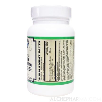 Boswellia Extract 400 mg - Standardized to 70% Boswellic acids ( Vegan )-Herbs-AlchePharma