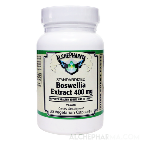Boswellia Extract 400 mg - Standardized to 70% Boswellic acids ( Vegan )-Herbs-AlchePharma