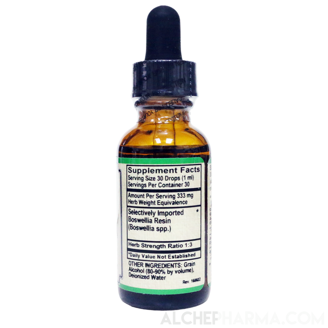 Boswellia Resin Tincture HSR 1:3 Herb Weight equiv. 333 mg per ml Parve K-1604-Herb Tincture-AlchePharma