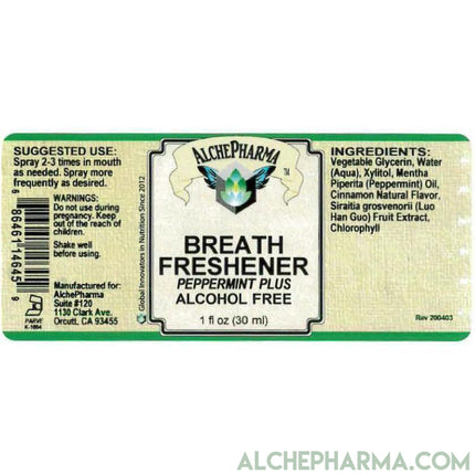 Breath Freshener, Your new BFF-freshener with Peppermint, Cinnamon and Chlorophyll-Breath Freshener-AlchePharma
