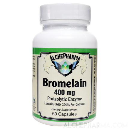 Bromelain 400 mg 2400 GDU per gram, providing 960 GDU per capsule-enzyme-AlchePharma