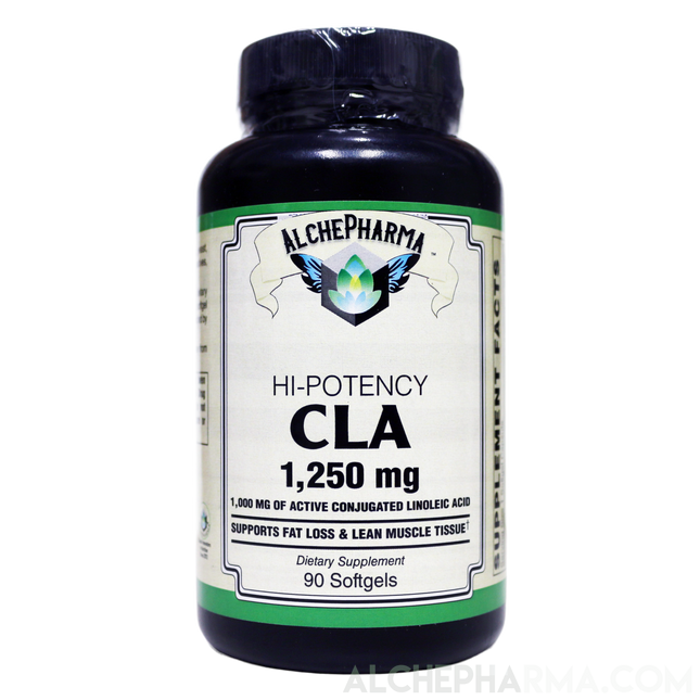 CLA (True Active Conjugated Linoleic Acid) • High Potency - Optimal 1:1 ratio of isomers• 1,250mg Softgels-Weight Management-AlchePharma