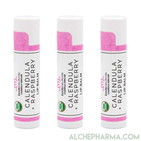 Calendula + Raspberry Lip Balm - 3 pack-Lip Balms & Treatments-AlchePharma