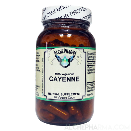 Cayenne Fruit - Organic 500mg Capsicum Annuum PARVE K-1604 - Vcaps-Herbs-AlchePharma