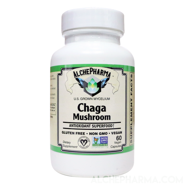 Chaga Mushroom Organic mycelium powder, standardized to 40% polysaccharides-Mushroom-AlchePharma