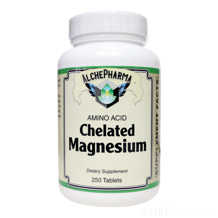 Chelated Magnesium AA Chelate 100mg - Low Dose for Sensitive Stomachs-Minerals-AlchePharma