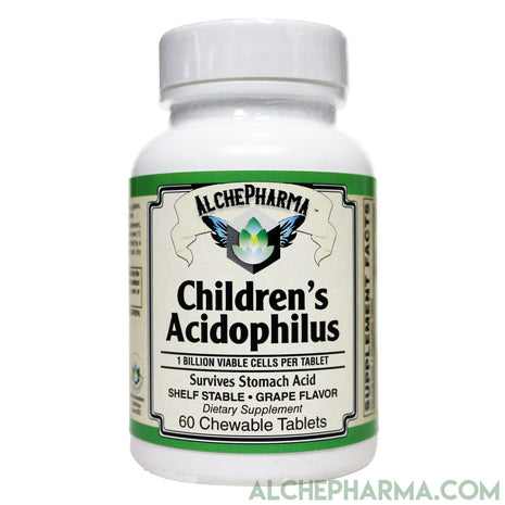Children's Acidophilus Chewable [ Dairy and Gluten Free, Shelf Stable, Acid Resistant Grape Flavor ]-Probiotics-AlchePharma