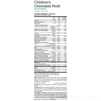 Children's Chewable Multi with Probiotics - Natural Cherry Flavor-Children-AlchePharma