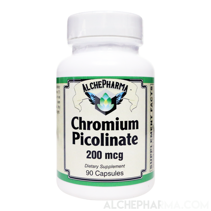 Chromium Picolinate (Chelated to picolinic acid) 200 mcg.-Mineral-AlchePharma