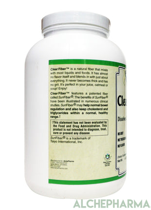 ClearFiber™- An all-natural prebiotic soluble fiber (tasteless , dissolves clear )-AlchePharma