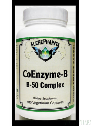 Coenzymated-B B-50 Complex - Enhanced absorption, bio-availability and biological activity *-AlchePharma-100 Veg Caps-AlchePharma